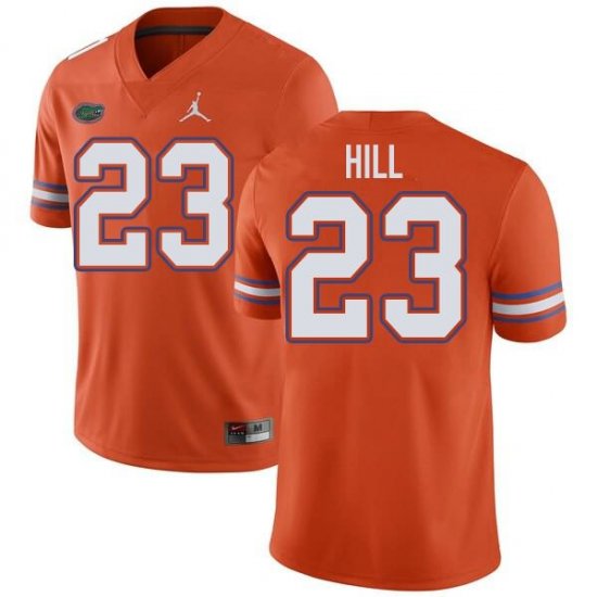 Men's Florida Gators #23 Jaydon Hill NCAA Jordan Brand Orange Authentic Stitched College Football Jersey VJM7662RX